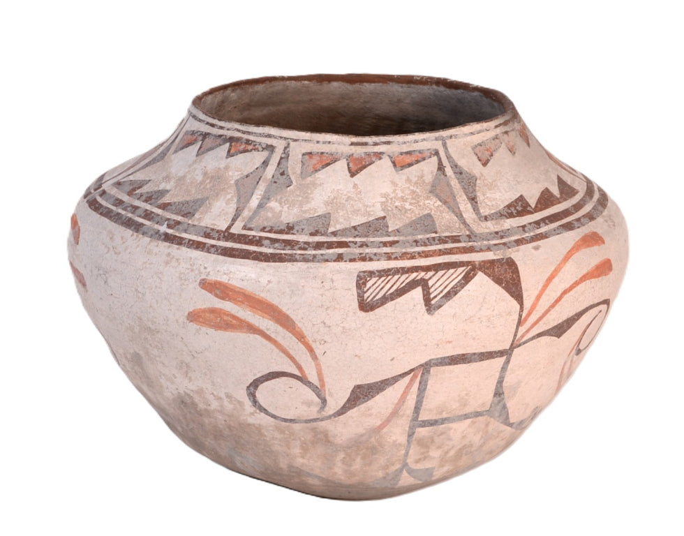 Antique Zuni Pueblo Large Olla Pottery