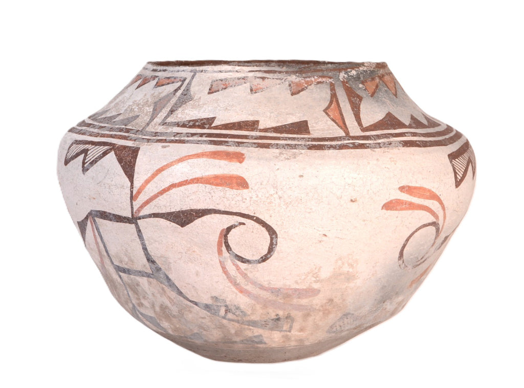 Antique Zuni Pueblo Large Olla Pottery