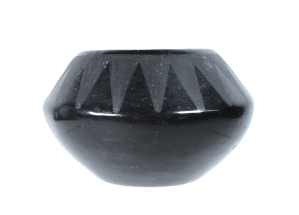 San Ildefonso Pueblo Black Pot Pottery By Lupito Martinez