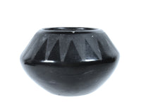 San Ildefonso Pueblo Black Pot Pottery By Lupito Martinez