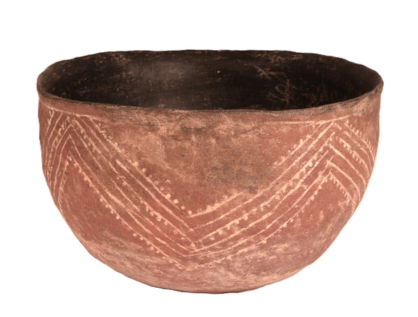 Prehistoric Salado White on Red Smudge Pot Bowl