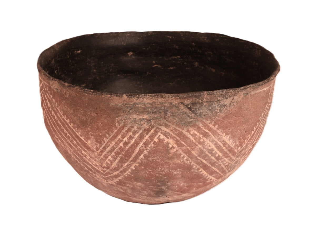 Prehistoric Salado White on Red Smudge Pot Bowl