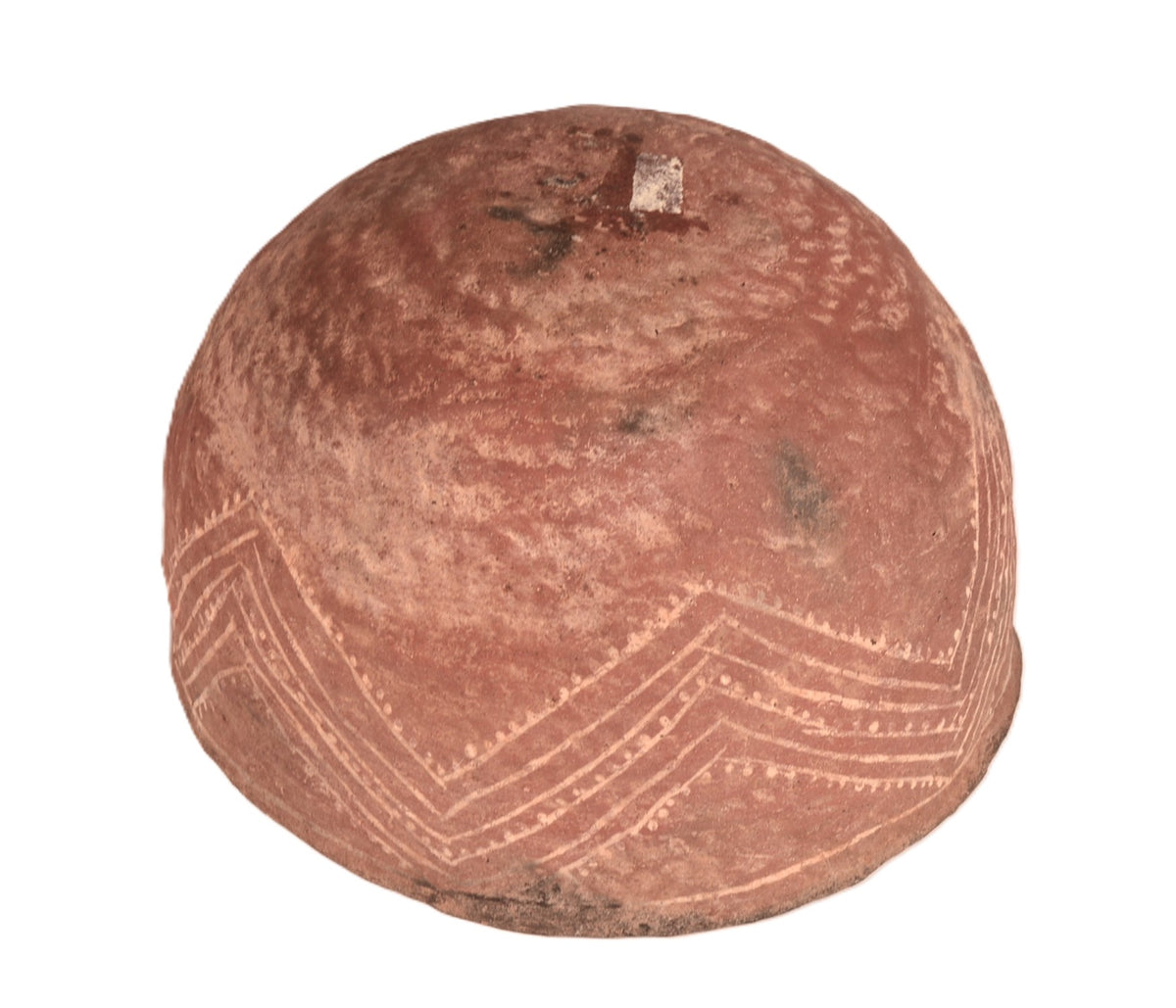 Prehistoric Salado White on Red Smudge Pot Bowl