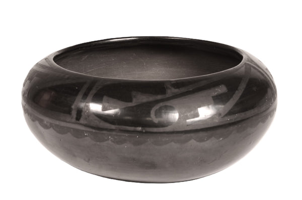 San Ildefonso Pueblo Black on Black Pottery By Juanita Wo-peen Gonzales