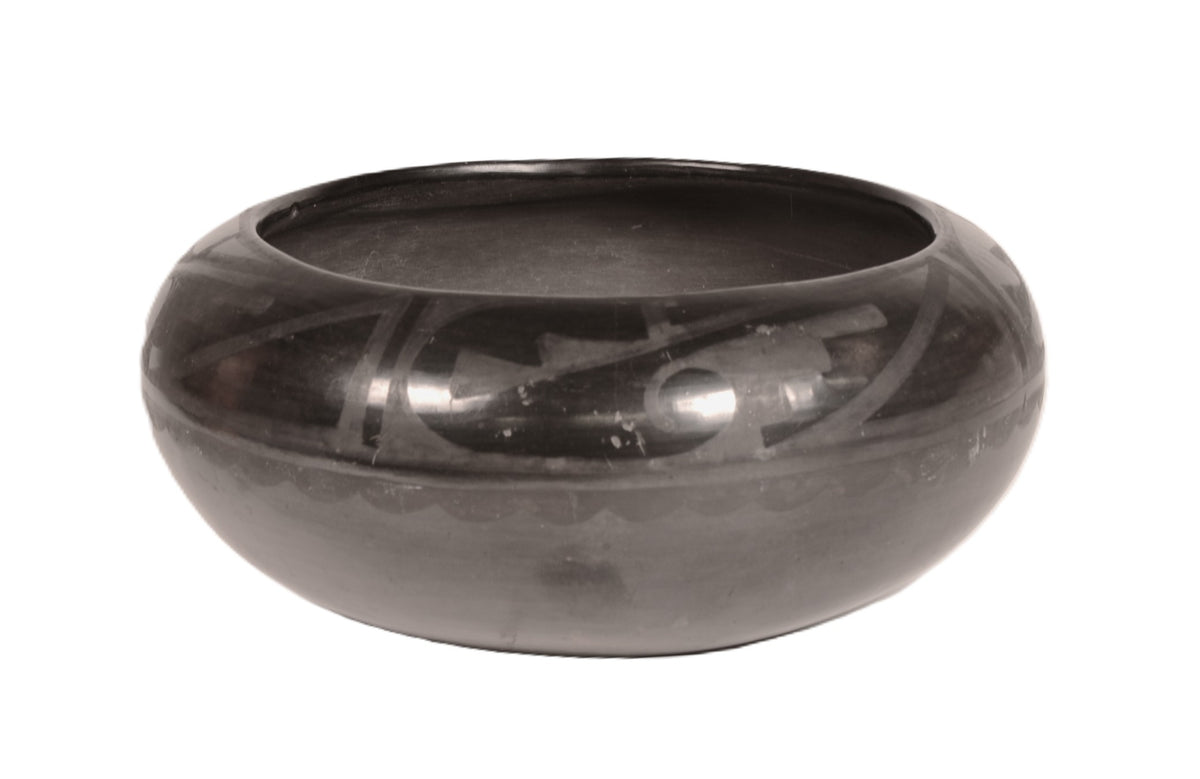 San Ildefonso Pueblo Black on Black Pottery By Juanita Wo-peen Gonzales