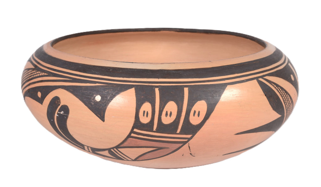 Hopi Pueblo Dough Bowl Pottery