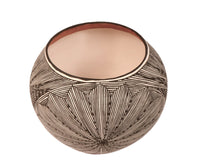 Acoma Pueblo Black on White Pottery Jar By D.L Vallo
