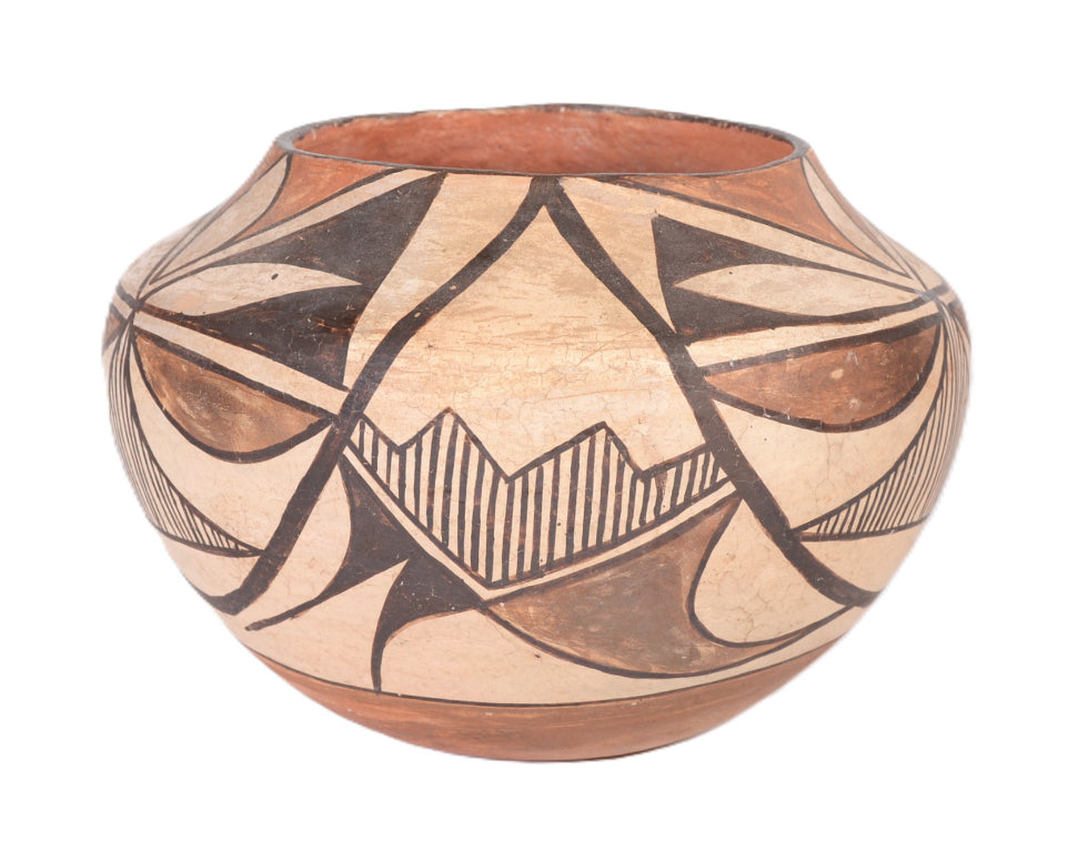 Acoma Pueblo Polychrome Olla Pottery