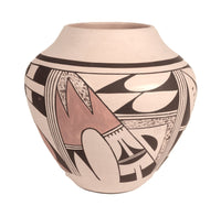 Hopi Pueblo Polychrome Cream Slip Pottery Jar By Little Fawn Navasie Garcia