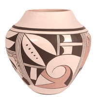 Hopi Pueblo Polychrome Cream Slip Pottery Jar By Little Fawn Navasie Garcia