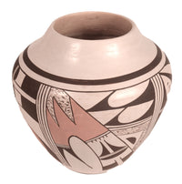 Hopi Pueblo Polychrome Cream Slip Pottery Jar By Little Fawn Navasie Garcia