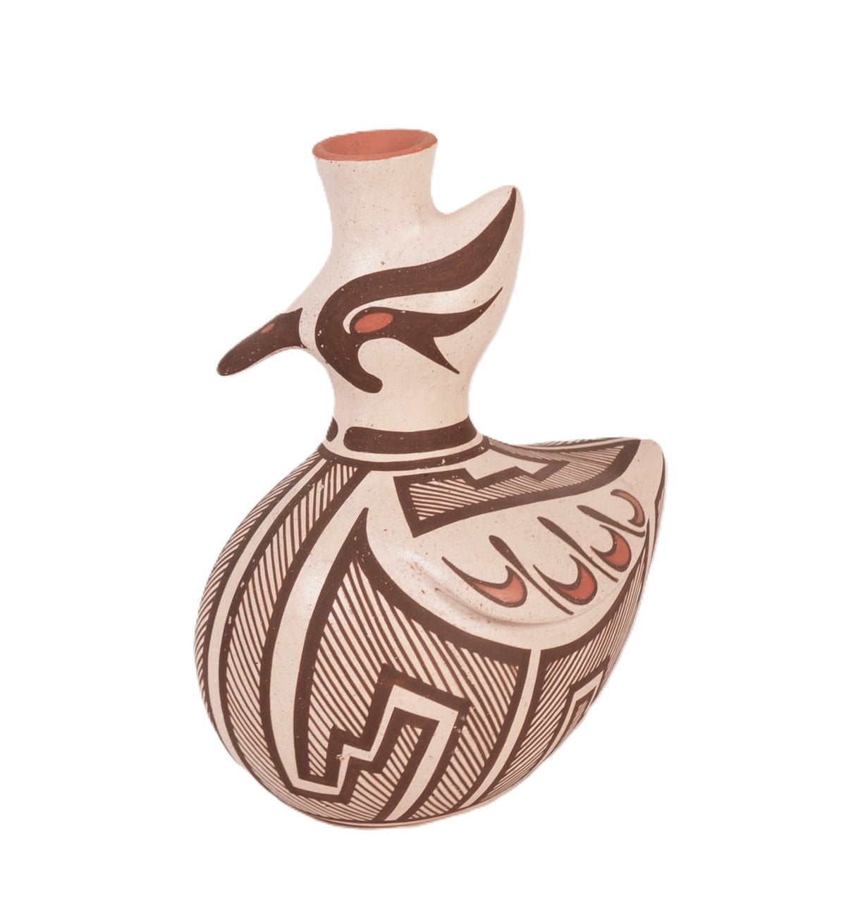 Zuni Pueblo Duck Effigy Pottery By Rowena Him