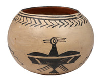 Cochiti Pueblo Pottery Bowl; Thunderbird and Thunder Clouds