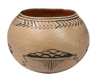 Cochiti Pueblo Pottery Bowl; Thunderbird and Thunder Clouds