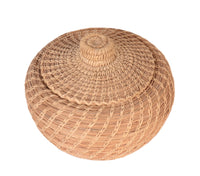 Papago Lidded Split-Stitch Basket