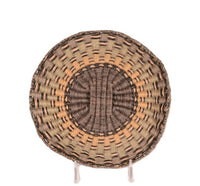Hopi Pueblo Polychrome Wicker Tray Basket