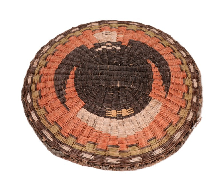 Hopi Pueblo Polychrome Wicker Tray