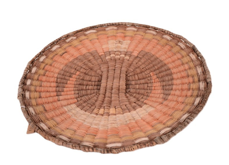 Hopi Pueblo Polychrome Wicker Tray