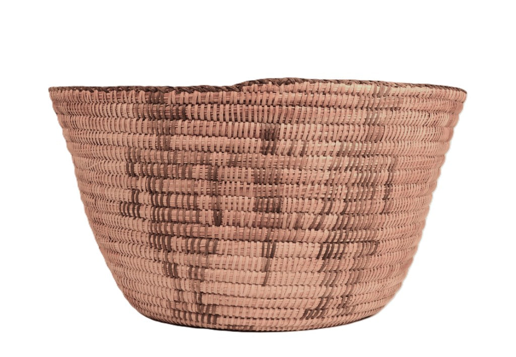 Antique Pima Polychrome Bowl Basket