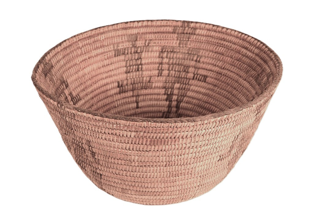 Antique Pima Polychrome Bowl Basket