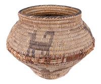 Large Pima Storage Basket - Dog and Eagle Motifs