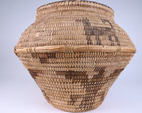 Large Pima Storage Basket - Dog and Eagle Motifs