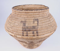 Large Pima Storage Basket - Dog and Eagle Motifs
