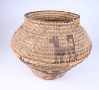 Large Pima Storage Basket - Dog and Eagle Motifs