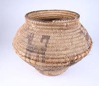 Large Pima Storage Basket - Dog and Eagle Motifs