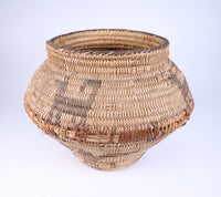 Large Pima Storage Basket - Dog and Eagle Motifs