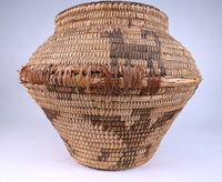 Large Pima Storage Basket - Dog and Eagle Motifs