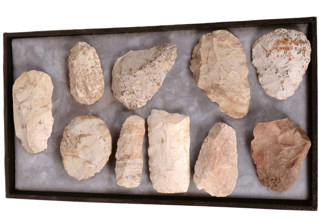 Prehistoric Mid West Artifacts Scrapers Set of 10