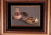 Oil Painting Still Life of 3 Pueblo Pottery By Chris Freiltel