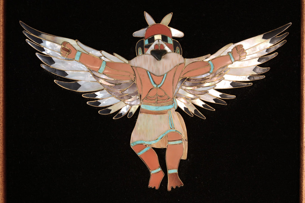 Zuni Pueblo Framed Eagle