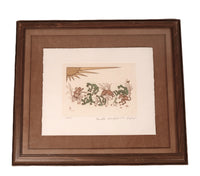Santa Clara Pueblo Fine Art Framed Silkscreen By Camilio Sunflower Tafoya