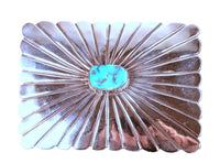 Navajo Sterling Silver & Turquoise Belt Buckle