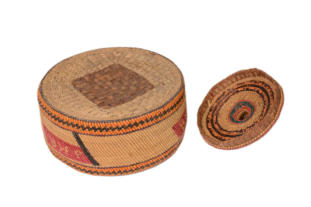 Antique Makah Basket with lid