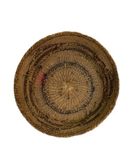 Klamath Basket with Yellow dyed bird quill