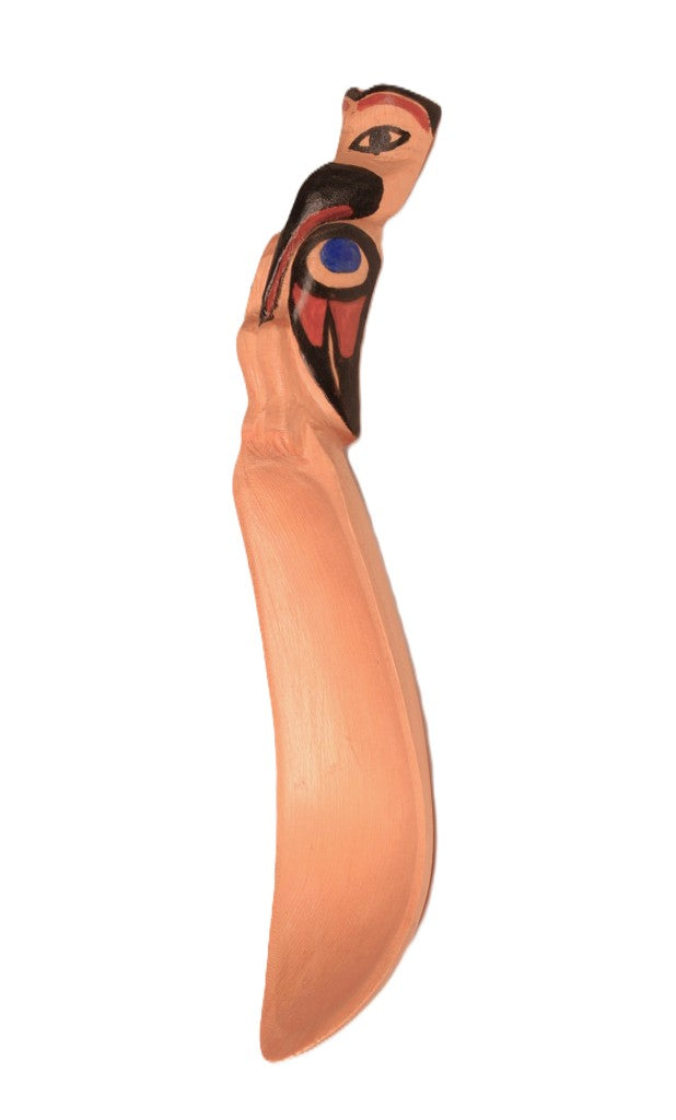 Northwest Coast Bird Figure Wood Spoon