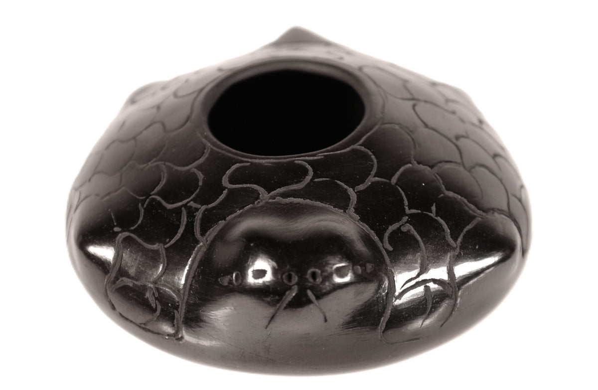 Mata Ortiz Black Turtle Pottery By Jose L. Quezada