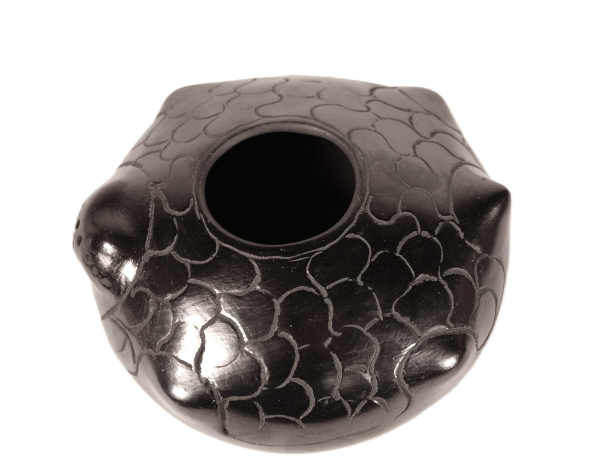 Mata Ortiz Black Turtle Pottery By Jose L. Quezada