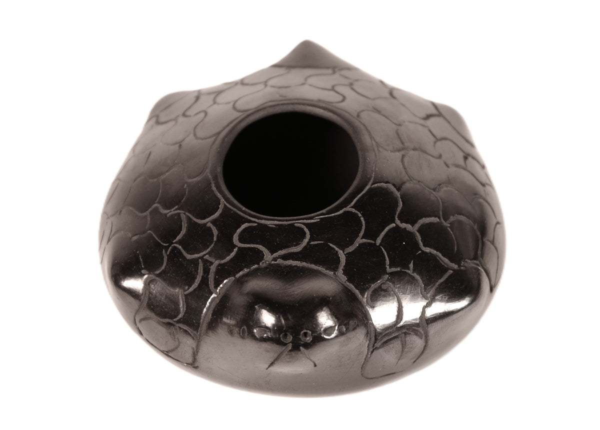 Mata Ortiz Black Turtle Pottery By Jose L. Quezada