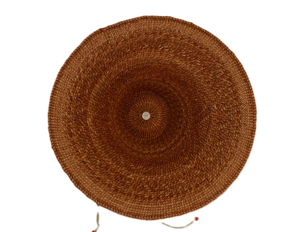 Haida Painted Cedar Bark Hat - Eagle and Raven