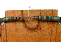 Santo Domingo Rolled Turquoise Blue Toned Graduated Necklace