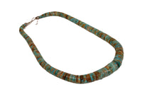 Santo Domingo Rolled Turquoise Blue Toned Graduated Necklace