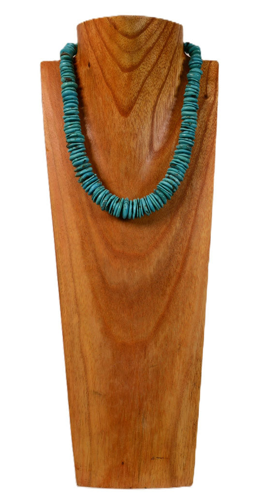 Santo Domingo or Navajo Turquoise Graduated Necklace