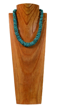 Santo Domingo or Navajo Turquoise Graduated Necklace