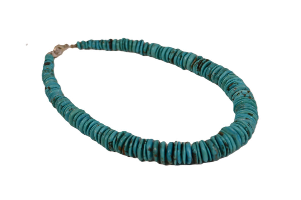 Santo Domingo or Navajo Turquoise Graduated Necklace