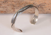 Navajo Sterling Silver Cuff Bracelet by  Angela Lee