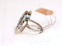 Vintage Yelmo Natachu Zuni Multistone Inlay Ring Size: 9.75